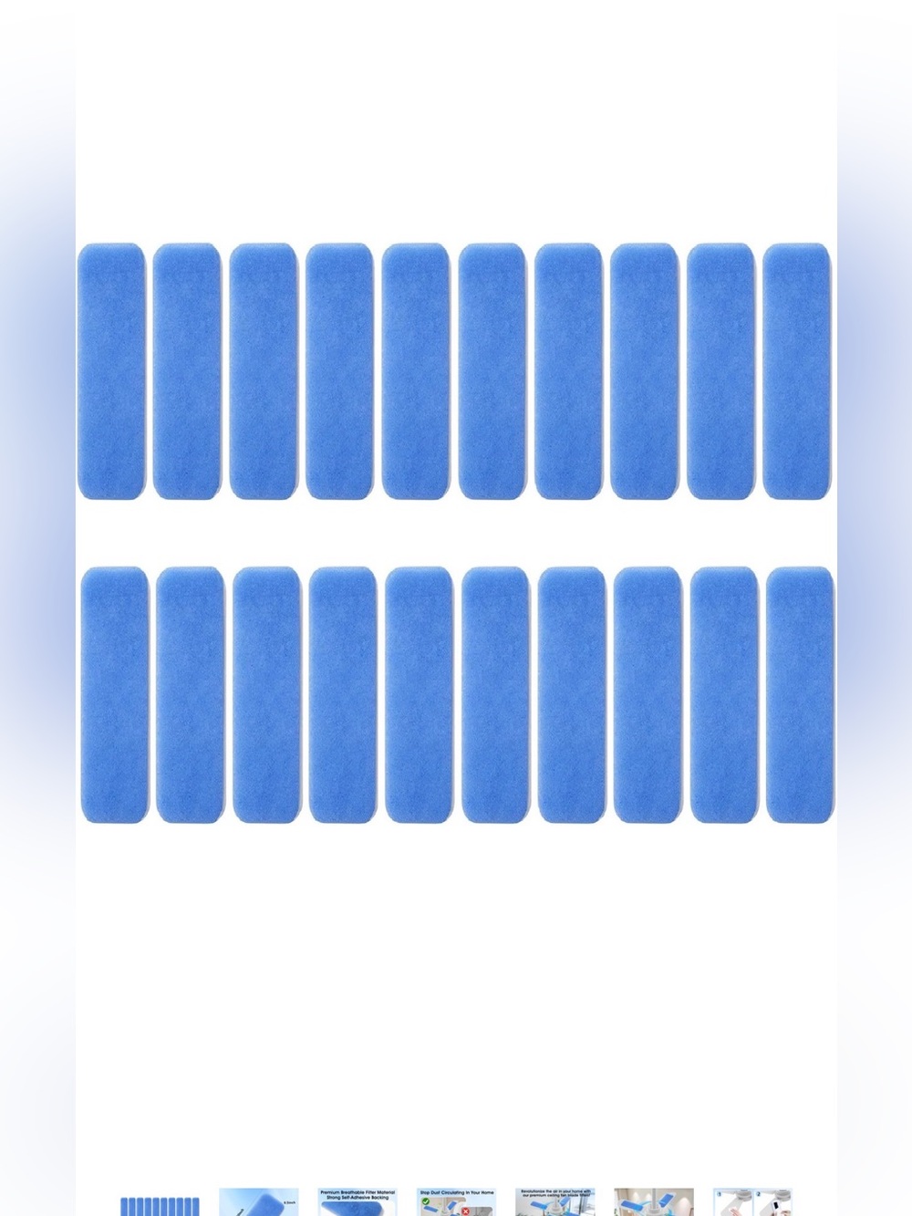 New Open Box 20 Pack Ceiling Fan Filters, Blue Ceiling Fan Filters for Blades